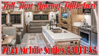 4 Slide FULL TIME RATED 2024 Mobile Suites 39DBRS3 Luxury Fifth Wheel at Couchs RV Nation RV Review [upl. by Adaner]