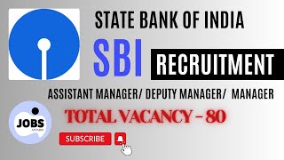 SBI Latest Recruitment 2024  SBI Assistant Deputy Manager Vacancy 2024 [upl. by Truscott130]