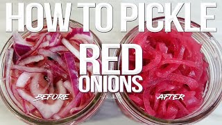 How to Make Homemade Pickled Red Onions  SAM THE COOKING GUY [upl. by Aisel]