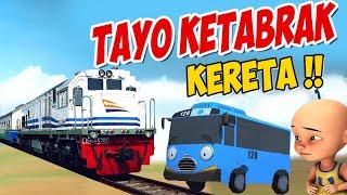 Tayo ketabrak Kereta  Upin ipin sedih GTA Lucu [upl. by Wickham]