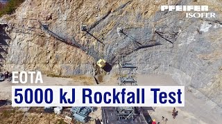 ISOSTOP 5000 Ev  High Energy Rockfall Certification Test [upl. by Cressler]