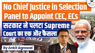 Bill to Exclude CJI from Appointing CEC ECs Legislative Power Over Supreme Court  UPSC [upl. by Harrak]