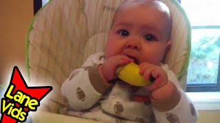 5 Month Old Eats Banana  Day 2  Baby Led Weaning BLW  TheFunnyrats  TheFunnyrats [upl. by Gem357]