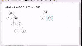 GCF of 36 and 54 [upl. by Haissem]