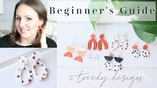 DIY CLAY EARRINGS  POLYMER CLAY EARRINGS  HOW TO MAKE POLYMER CLAY EARRINGS [upl. by Shutz]