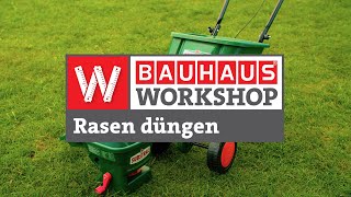 Rasen düngen Anleitung  BAUHAUS Workshop [upl. by Misaq9]