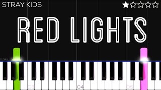 Stray Kids quot강박 방찬 현진Red Lights Bang Chan Hyunjin”  EASY Piano Tutorial [upl. by Gran]