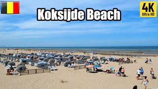 Koksijde Beach  Belgium Walking Tour 4k60fps 2022 ⛱ [upl. by Smallman]