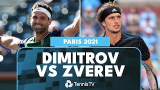 Grigor Dimitrov vs Alexander Zverev Entertaining Match Highlights  Paris 2021 [upl. by Beall]