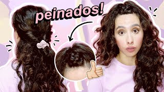 PEINADOS PARA CABELLO RIZADO Y ONDULADO 😎 [upl. by Aisyat]