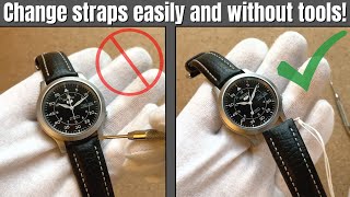 How to change  remove a watch strap without tools [upl. by Legir]