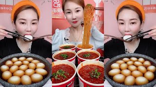 먹방 Spicy China Foods 🌶️  Spicy NOODLES and EGGS  eating sounds Mukbang ASMR [upl. by Ynelram]