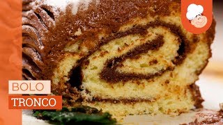 Bolo tronco  Receitas TudoGostoso [upl. by Hanikahs]