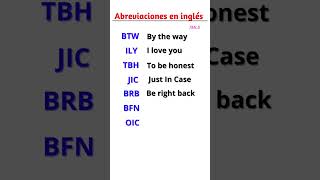 Acrónimos y abreviaciones en inglés  Internet Abbreviationsenglish [upl. by Amias]