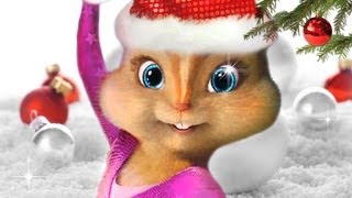 JINGLE BELL ROCK Christmas Song with LYRICS merry XMAS Chipettes Chipmunks HD [upl. by Yerocal]