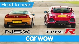 Honda Civic Type R vs Old NSX – DRAG RACE ROLLING RACE amp BRAKE TEST  HeadtoHead [upl. by Wilbert]