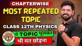 Most Repeated🔥 Topic Physics Class 12 202324🔥 [upl. by Nytsirt]