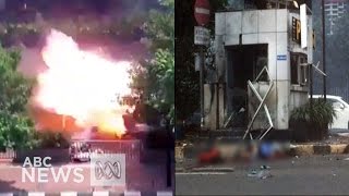 Jakarta bombing Indonesian capital rocked by terror attack [upl. by Dinnie]