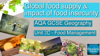 Global food supply amp the impact of food insecurity  AQA GCSE Geography  Unit 2C  food management [upl. by Darooge]