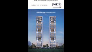 Vilas Javdekar Portia Grande in Baner Balewadi Rd Pune  4BHK amp 45BHK Luxury Apartments 07020787851 [upl. by Odelet543]