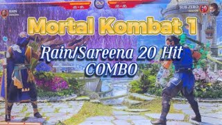 Mortal Kombat 1  RainSareena 20 Hit COMBO [upl. by Okihcas]