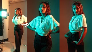 Using LED Continuous Lighting to Shoot Studio Portraits  Photography Tutorial [upl. by Htebyram]