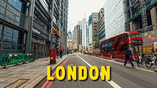 London  Liverpool Street  City of London  Fleet Street  Walking Tour 4K [upl. by Longo609]