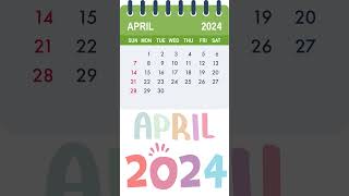 april calendar 2024 printable 📅 Calendar 365 📅 [upl. by Noral]