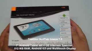 Unboxing TrekStor SurfTab breeze 70 [upl. by Ardnaiek630]