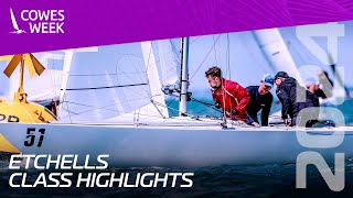 Etchells Class  Day 1 Start  Cowes Week 2024 [upl. by Nnad]