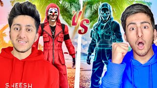 Red Criminal Vs Ghost Criminal 1 Vs 1 Op Gameplay 10 Slap Challenge 😂  Garena Free Fire [upl. by Ecnarret]