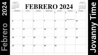 Calendario  Febrero 2024 [upl. by Nhguahs405]