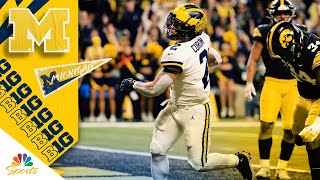 Blake Corum highlights from Michigans B1G title win over Iowa  NBC Sports [upl. by Ransell943]