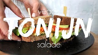 BROODJE VEGAN TONIJNSALADE  KIKKERERWTEN  MET AVOCADO  Lets Vegan [upl. by Lenoyl903]