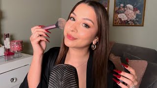 ASMR doing my Makeup  Answering personal questions ❤️ [upl. by Bearce]