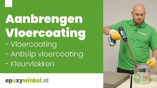 Aanbrengen Epoxy vloercoating  Epoxywinkelnl [upl. by Denice248]