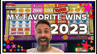 MY BIGGEST JACKPOTS AND FAVORITE WINS FROM 2023 [upl. by Nanaj]