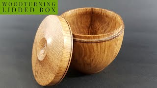 Woodturning  Lidded Box Full Demonstration Step By Step Video [upl. by Shirline]