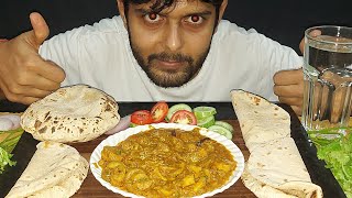 ASMREATING ROTI SPICY MUSHROOM MASALA SALAD PAPADMUKBANGEATING SHOWINDIAN FOODHOMEMADE FOOD [upl. by Sirromal774]