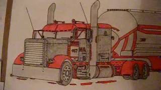 Peterbilt 379 Drawing [upl. by Ahsinak]