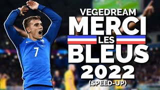 VEGEDREAM  MERCI LES BLEUS  SPEED UP  LYRICS [upl. by Lamhaj]