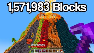 I Built A Massive Volcano in Survival Minecraft [upl. by Aehtela]