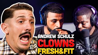 Andrew Schulz EMBARRASSED Fresh amp Fit w DJ Akademiks [upl. by Yadnus943]