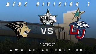 2019 ACHA Mens D1 National Championships Game 16 1 LINDENWOOD vs 8 LIBERTY [upl. by Lucic]