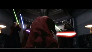 Mace Windu Vs Palpatine Darth Sidious Leg PTBR English Dub 1080p [upl. by Handal]