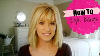 How To Style Bangs  Requested Video [upl. by Silas202]