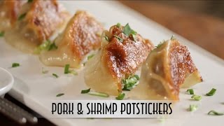 Pork amp Shrimp Potstickers with Dipping Sauce [upl. by Etnaled]