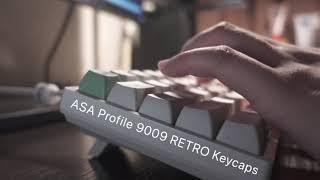 Typing Sounds on AKKO 3068V2 9009 RETRO TTC Gold Pink Switches  ASA Profile 9009 Retro Keycaps [upl. by Ahsiral]