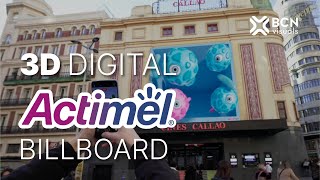 Danone Actimel 3D Digital Billboard in Madrid [upl. by Lexie]