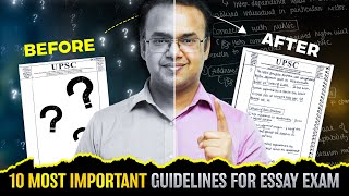 Essay Exam 10 Most Important Guidelines  UPSC 2024 [upl. by Ott]